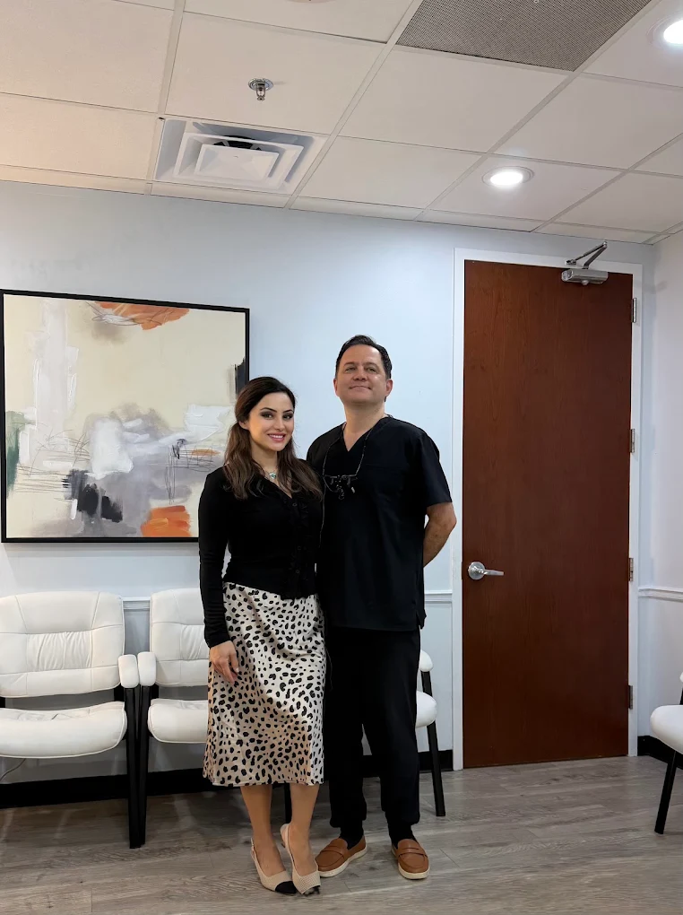Dr. Karbasi with a member of the team
