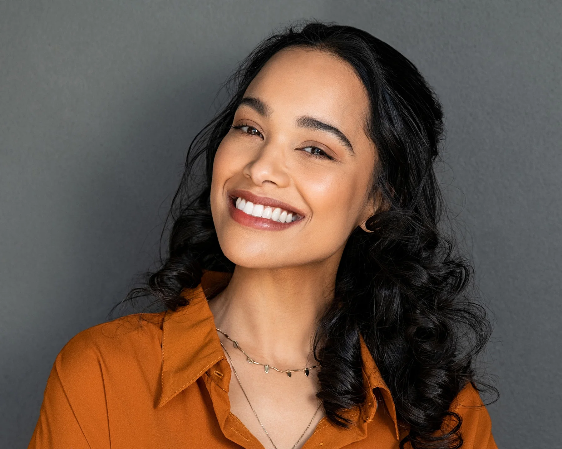 A smiling woman